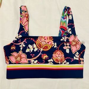 Johnny Was Colorful Geometric Sports Bra Medium